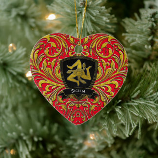 Sicilia Keepsake Heirloom Heart Ceramic Tree Decoration