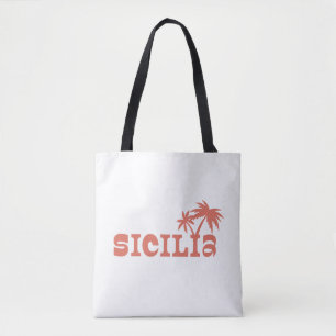 Sicilia Palm Island Sunset Tote Bag