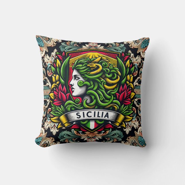 Sicilia Sicilian Design  Cushion (Front)