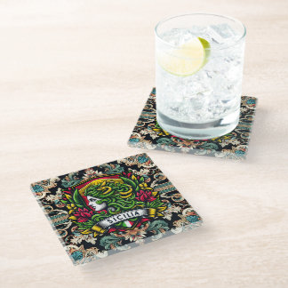 Sicilia Sicilian Design  Glass Coaster