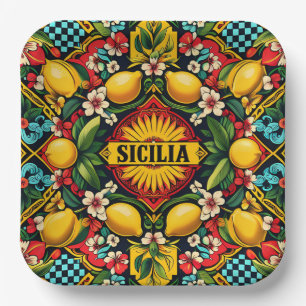 Sicilia Sicilian Paper Plate 