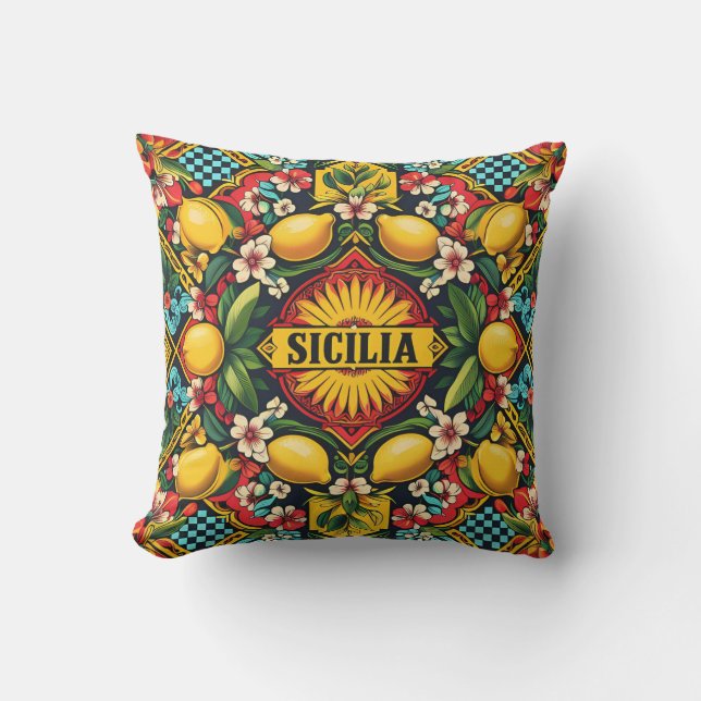 Sicilia Sicilian Pattern Cushion (Front)