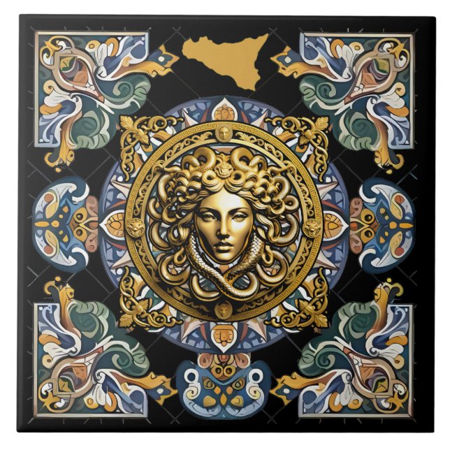 Sicilia Sicilian Pattern  Tile (Front)