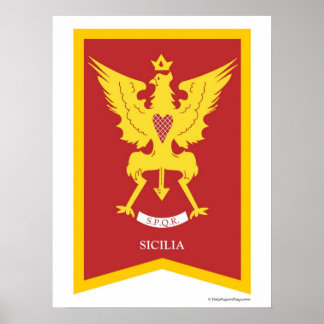 Sicilia Sicily Italy region Poster
