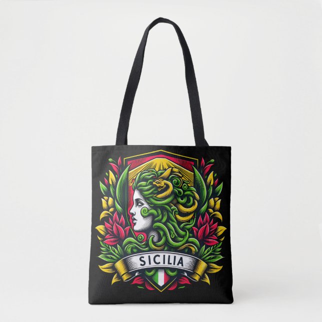 Sicilia Sicily Sicilian Tote Bag (Front)