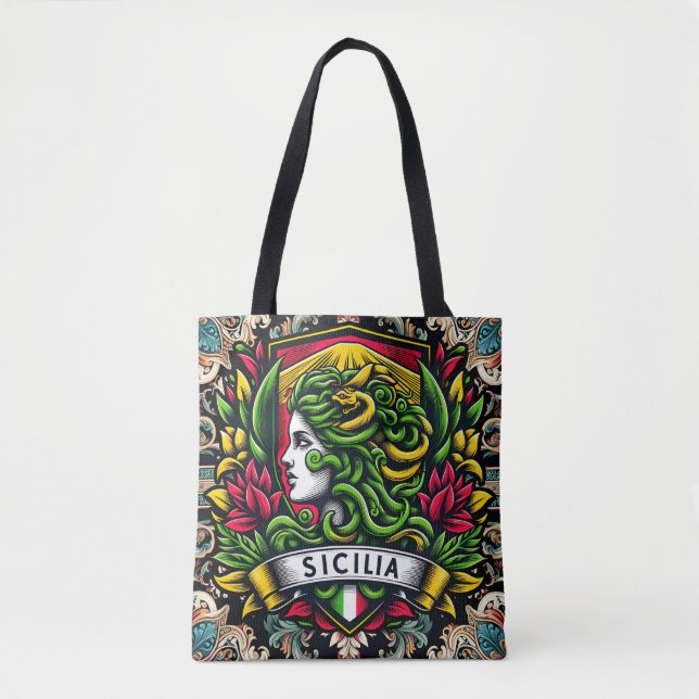 Sicilia Sicily Sicilian Tote Bag (Front)