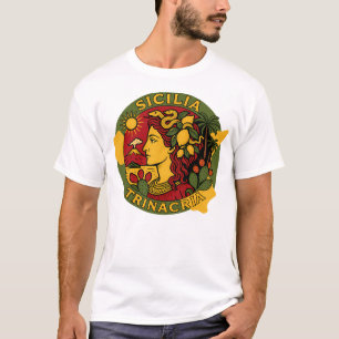 Sicilia Sicily Trinacria Design T-Shirt Tri-Blend