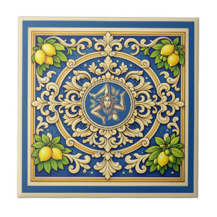 Sicilia Trinacria Sicilian design  Tile