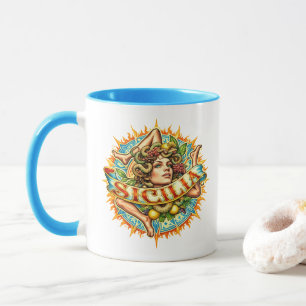 Sicilia Trinacria Sun Mug