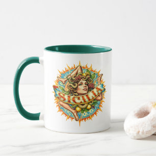Sicilia Trinacria Sun Mug