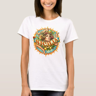 Sicilia Trinacria Sun  T-Shirt