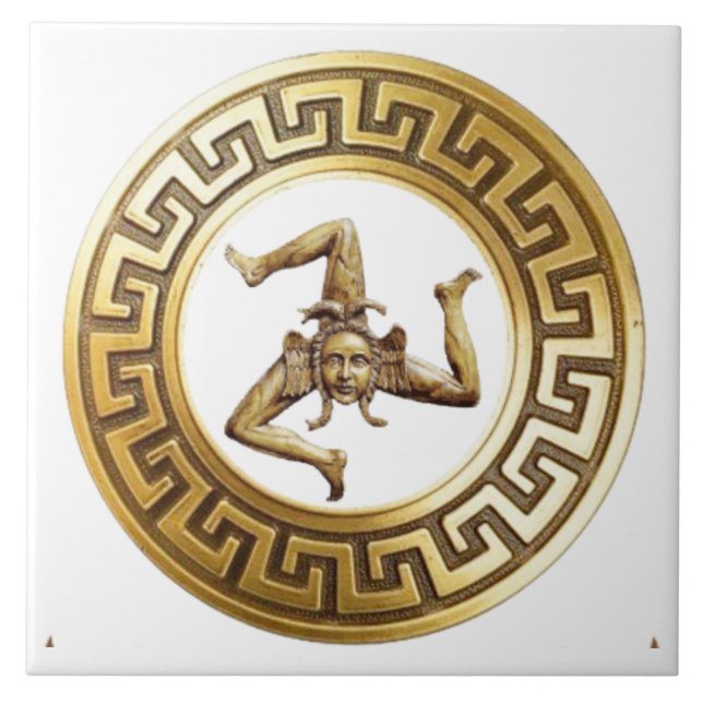 Sicilia Trinacria Wall Tile (Front)