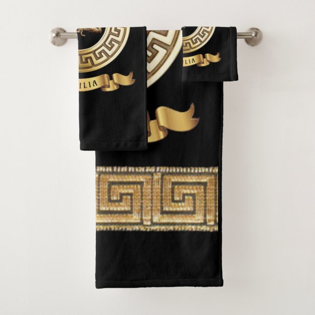 Sicilia (with Trinacria) symbol Bath Towel Set (Insitu)