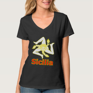 Sicilia with Trinacria Symbol T-Shirt