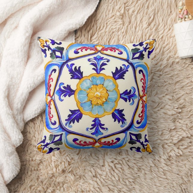 Sicilian Baroque Flower I Cushion (Blanket)