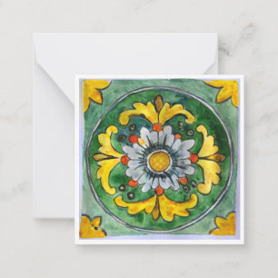 Sicilian Ceramic Tile - P1 - Flat note card