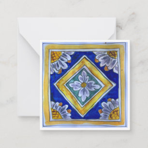 Sicilian Ceramic Tile - P2 - Flat note card