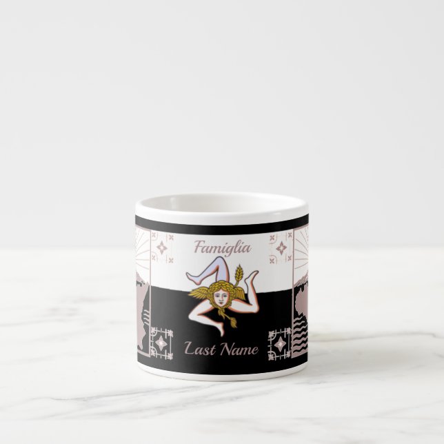 Sicilian Family Personalized Espresso cup (Front)