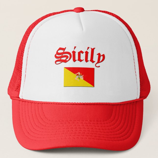 Sicilian Flag 2 Trucker Hat (Front)