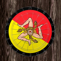Sicilian Flag Dartboard & Sicily / game board