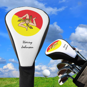 Sicilian Flag & Monogrammed Golf Clubs Covers