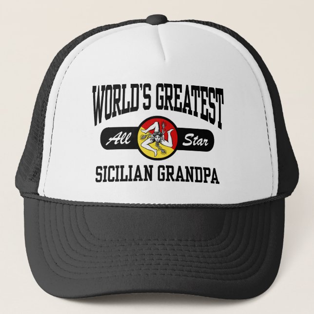 Sicilian Grandpa Trucker Hat (Front)