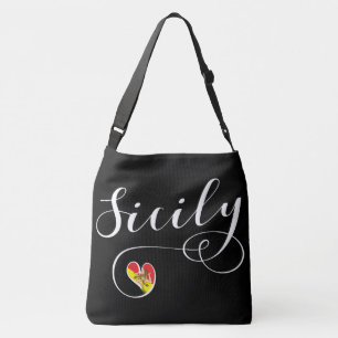 Sicilian Heart Flag, Sicily Crossbody Bag