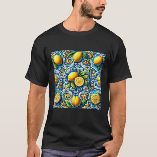 Sicilian Italian summer tiles citrus mosaic majoli T-Shirt