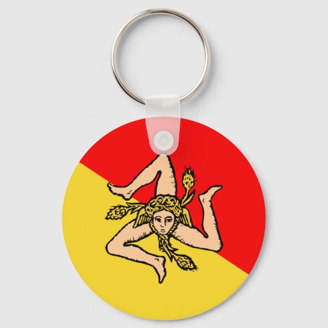 Sicilian, Italy Key Ring (Front)