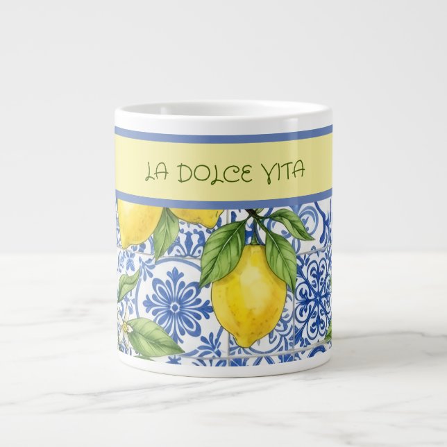 Sicilian Lemon Large Coffee Mug (Front)