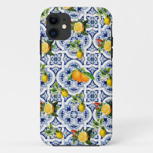 Sicilian lemons and oranges vintage pattern  Case-Mate iPhone case