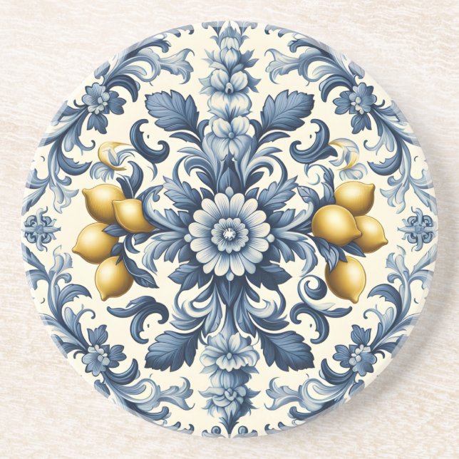 Sicilian Lemons  Coaster (Front)