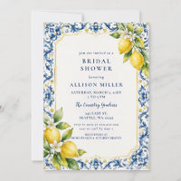 Sicilian Mediterranean Blue Lemons Bridal Shower