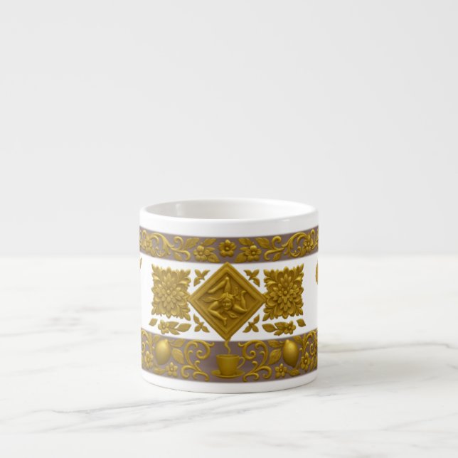 Sicilian Pattern Espresso cup (Front)