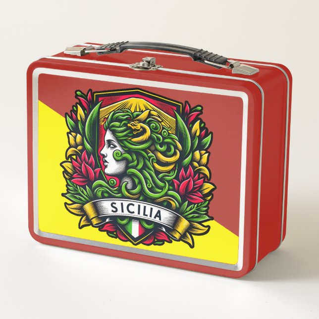 Sicilian Sicilia  Metal Lunch Box (Front)