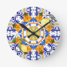 Sicilian style,lemons,majolica 