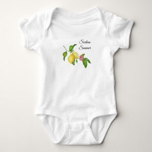 Sicilian Summer Lemon Tree Baby Bodysuit