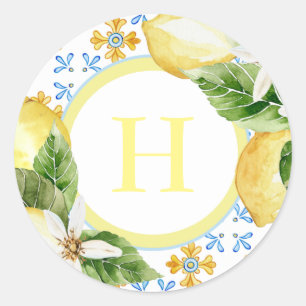 Sicilian Summer Lemons Wedding Multiuse Classic Round Sticker