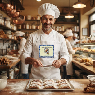 Sicilian Tile Cannoli Dessert Chef Standard Apron