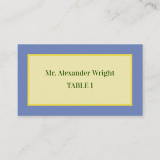 Sicilian Tile & Lemon Wedding Place Card