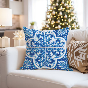 Sicilian Tile Pillow   Colourful Italian Home Deco