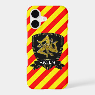 Sicilian Trinacria Black & Gold Red Yellow