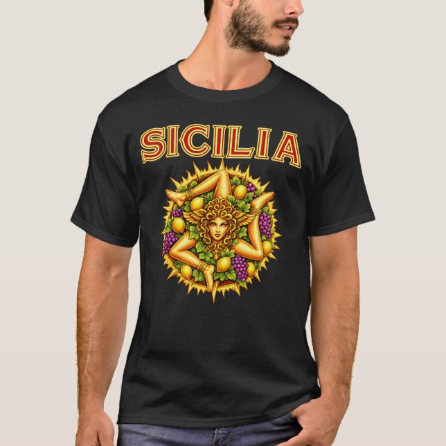 Sicilian Trinacria  T-Shirt (Front)
