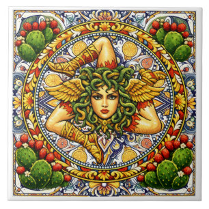 Sicilian Trinacria   Tile
