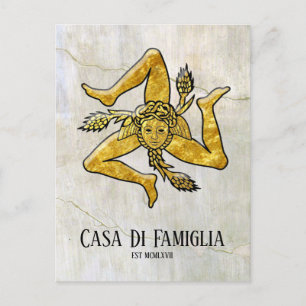 Sicilian Trinacria Your Text Postcard