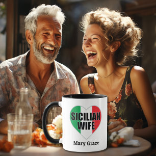 Sicilian Wife Mug – Personalised Italian Heritage 