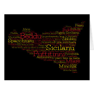 Sicilian Word Art Map