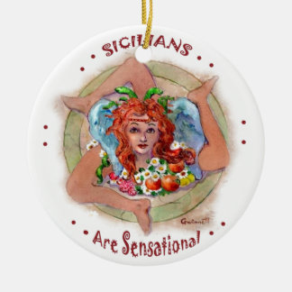 Sicilians are Sensational Ceramic Tree Decoration