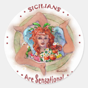 Sicilians are Sensational Classic Round Sticker