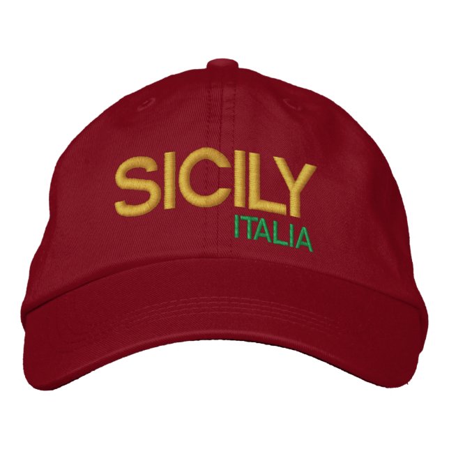 Sicily  Baseball Hat  cappello da baseball Sicilia (Front)